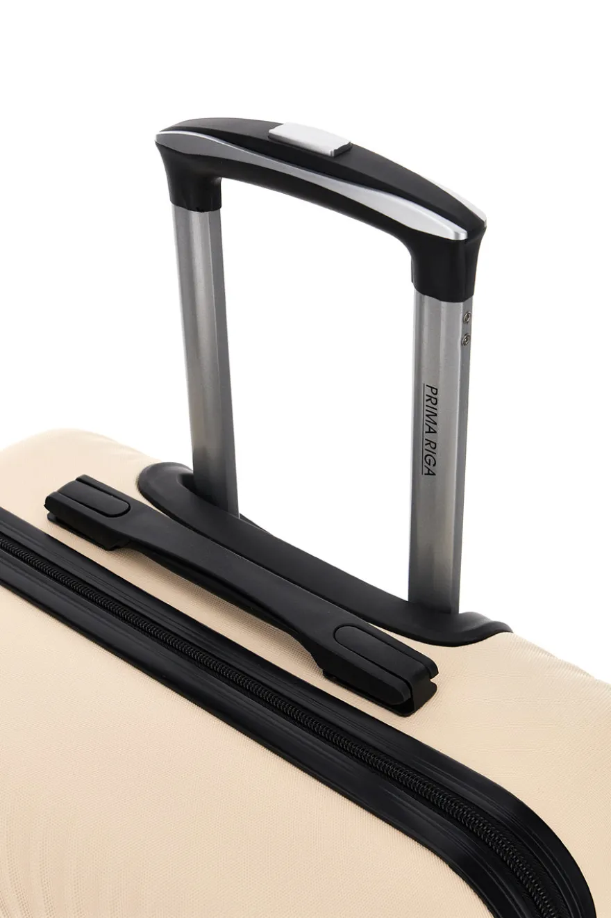 Trolley grande crema rigido con 4 ruote Prima riga PR169/G