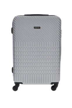 Trolley piccolo grigio rigido con 4 ruote Prima riga PR169/P
