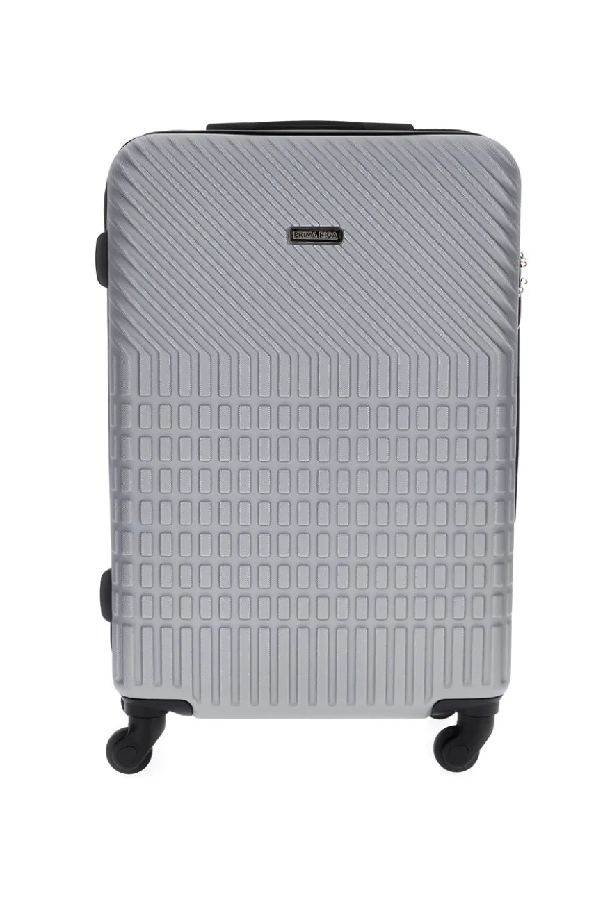 Trolley piccolo grigio rigido con 4 ruote Prima riga PR169/P