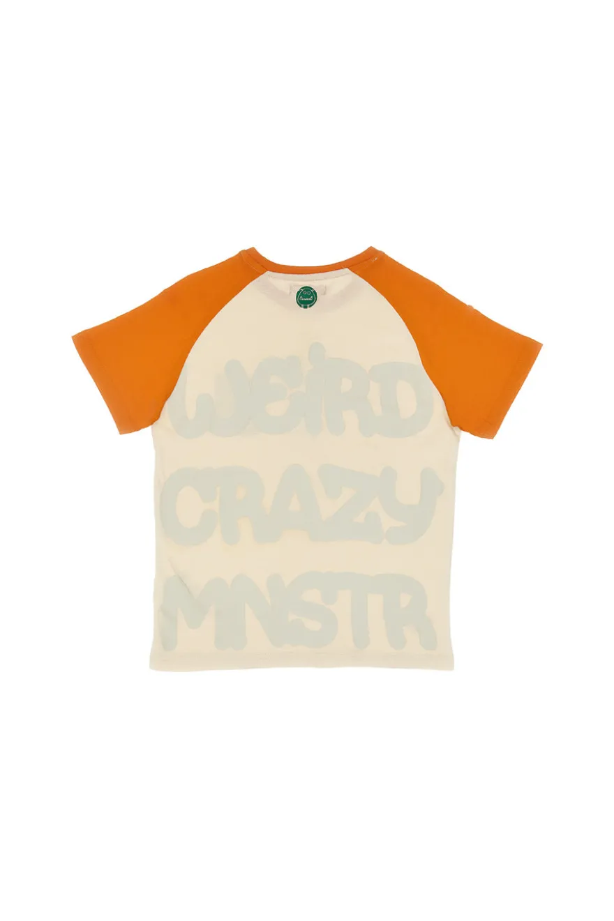 T-Shirt Beige e Arancione PITT KIDS PT-K-T-7036