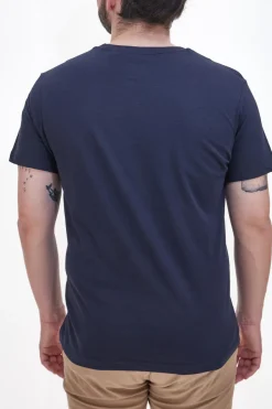 T-shirt Girocollo Blu con Logo Frontale NO LIMTIS MATS049S24