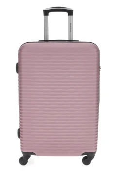 Valigia rigida rosa media con ruote girevoli Prima riga PR166/M