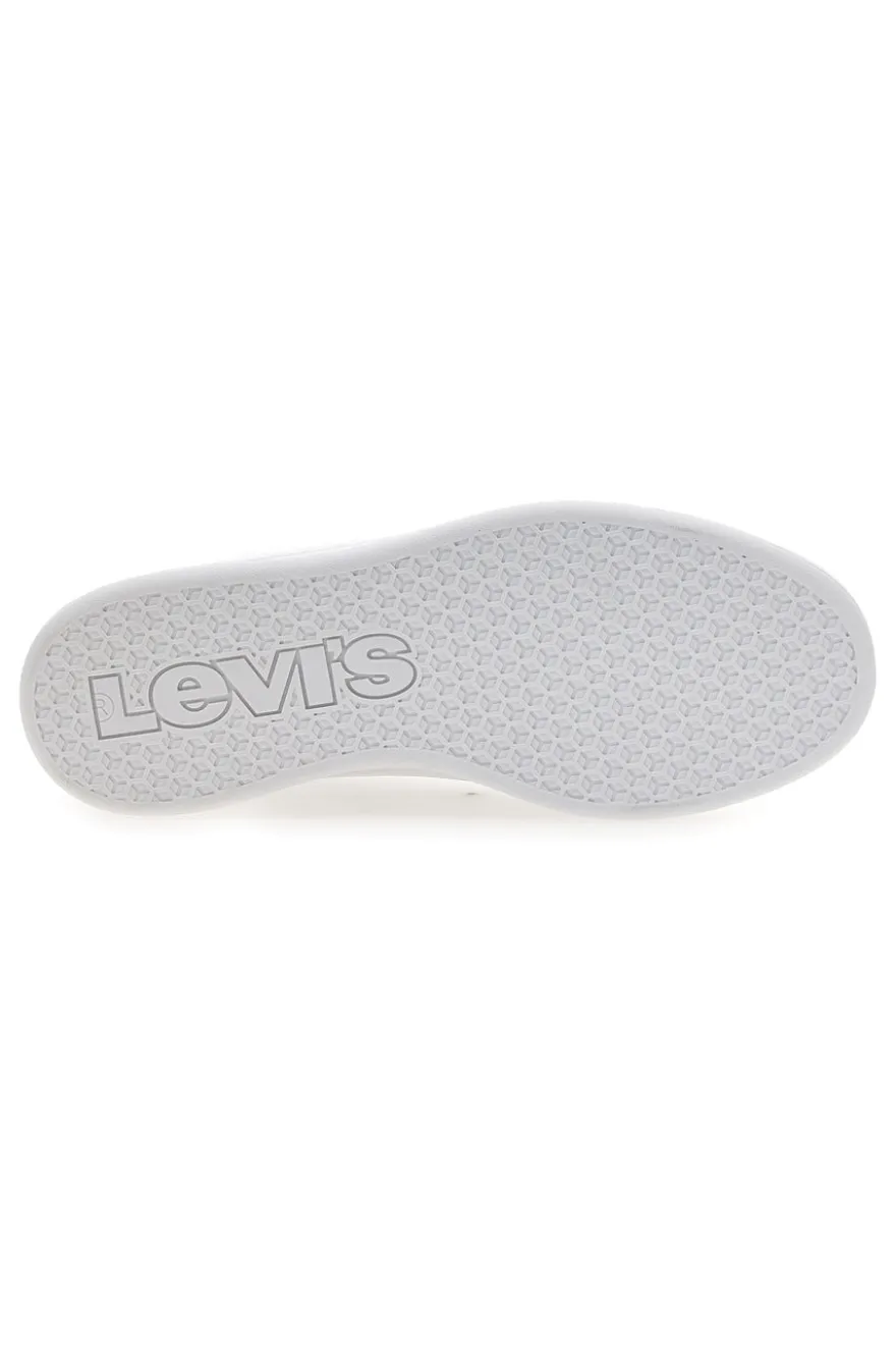 Weiße Turnschuhe mit rosa Schnürsenkeln Levi's Avenue
