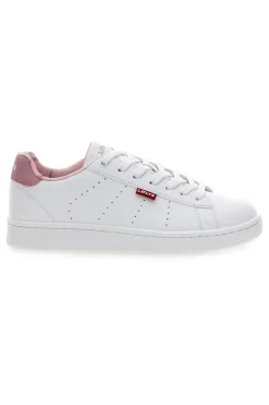 Weiße Turnschuhe mit rosa Schnürsenkeln Levi's Avenue