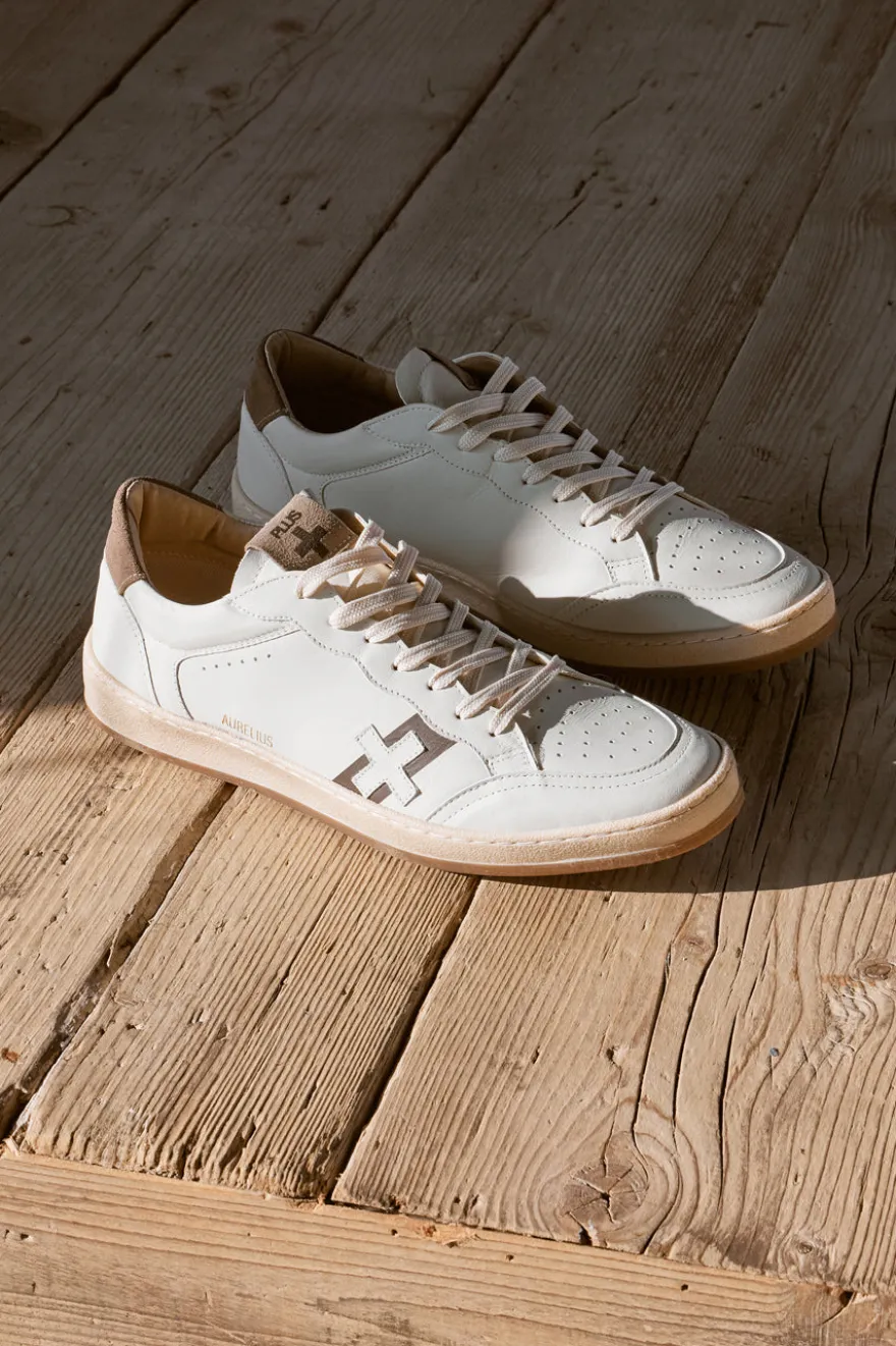 Weißes Leder Herren Turnschuhe Pittarello Plus S3