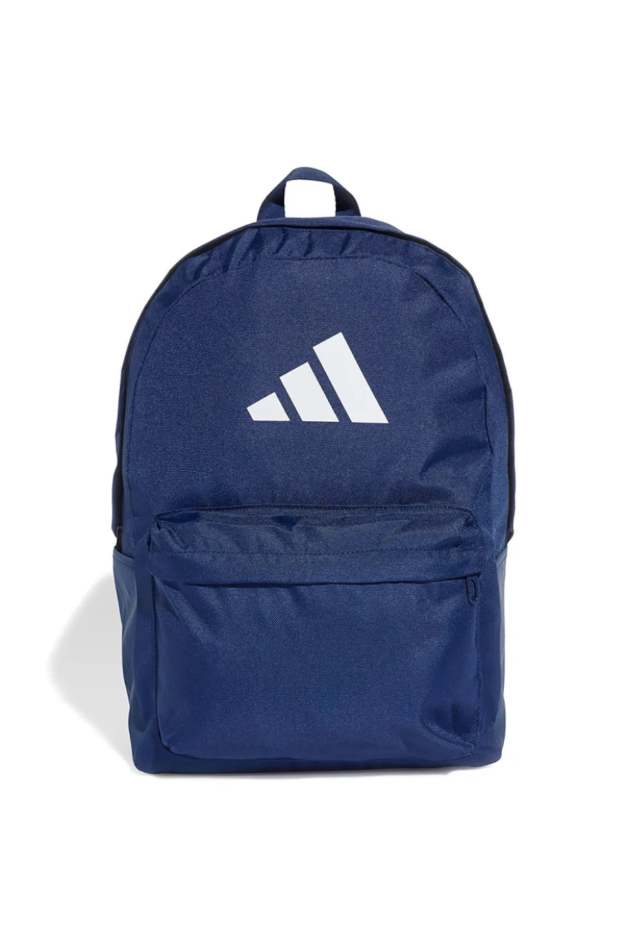 Zaino Blu Navy Minimal con Logo Adidas Classic 3 Bar Logo