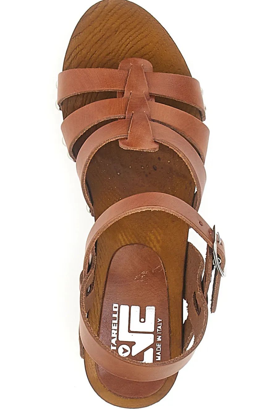 Zoccoli con Cinturino Cognac Vera Pelle Pittarello Love 5759